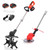 Cordless 2-in-1 Tiller & Weed Whacker Combo, 800W Brushless Motor, 12"x9" Rototiller, 8" Trimmer, 2x21v 6.0Ah Battery, Electric Weed Eater & Garden Tiller, Perfect for Lawn Care & Gardening Tools