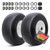 USCaster 13x6.50-6 Lawn Mower Tires Flat Free with Rim Assemblies (2 Pack),Universal 13x6.5-6 Solid Smooth Rubber Zero-Turn Lawn mowers Tire,5.5"-7.72”Centered Hub and 3/4" extra 5/8" 1/2” Bushings