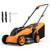 20V Cordless Lawn Mower (No Battery) Compatible with Dewalt 20V Max Battery, 14" Electric Lawn Mower with 5 Heights Adjustment, Brushless Electric Mower for Garden, Yard