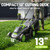 STEELITE 13 inch Cordless Lawn Mower and Leaf Blower Combo, 21V Brushless Electric Yard Tool Kit with 4.0Ah & 2.0Ah Batteries & Charger, Mulching/Bagging Push Mower & Cordless Blower for Small Yard