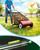 GarveeLife Push Lawn Sweeper, 21 Inch Extra-Wide 4-Brush System, 3.5 cu.ft. Mesh Bag, Heavy Duty Steel Frame, Height-Adjustable Yard & Garden Cleaner for Leaves and Grass, Red