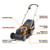WORX Cordless Lawn Mower, 14" Electric Mower with Brushless Motor, Lightweight Push Lawn Mower with 6-Position Height Adjustment for Small Yards, 2 Batteries & Charger Included, WG735