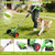 20,000RPM Electric Weed Wacker with Wheel,700W Cordless Weed Eater, Battery Powered, 4-in-1 String Trimmer,Brush Cutter/Grass Trimmer/Lawn Mower/Lawn Edger with 3 Type Blades for Garden Yard