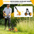 Electric Weed Wacker Cordless, Electric String Trimmer with 3 Types Blades & Removable Auxiliary Wheels, Brush Cutter & Grass Trimmer & Lawn Edger with for Garden Yard