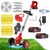 21V Cordless Weed Wacker with Wheels, 3-in-1 String Trimmer/Lawn Edger/Brush Cutter, 2x2.0Ah Battery & 3 Blades, Adjustable Height, Lightweight & Easy for Thick Weeds & Small Yards – Homeowner