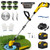 15'' Weed Wacker, Electric Weed Eater, Cordless String Trimmer with 2 x 20V 5.0Ah Batteries, Auto Line Feed, Lawn Mover & Edger, Brushless Grass Trimmer, Battery Powered Brush Cutter for Garden & Yard
