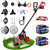 20000RPM Electric Weed Wacker Cordless with Wheel, 6000mAh Electric Weed Eater Battery Powered,4-in-1 Brush Cutter/String Trimmer/Grass Trimmer/Edger,Stringless Weed Trimmer,2 Battery
