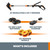 WORX 3 in 1 Cordless String Trimmer/Lawn Edger/Mini Mower, 12" Electric Weed Wacker with Command Feed, 20V Weed Eater with 5.5 LBS, 2 Batteries & Charger Included, WG170