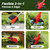 21V Cordless Weed Wacker with 2x2.5Ah Battery Powered, Electric Weed Eater with 12 Inch Grass Cutter & Auto Line Feed System, 2-in-1 String Trimmer & Lawn Edger for Garden Edge Lawn Tool