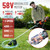 DCK 58V Multi-Head String Trimmer Cordless, 15" Brushless Weed Wacker with Rapid Reload and Auto Feed, 3-Speed Multi-Head Lawn Edger, Electric Weed Eater for Grass, 4.0Ah Battery and Charger