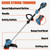 SENIX 20V 15" Weed Wacker, String Trimmer w/5.0Ah Battery & 2A Charger, Variable Speed, Brushless Motor, Lightweight 6.6lbs (GTX2-M3)