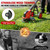 20000 RPM Electric Weed Wacker with Wheel,12″ Brushless Cordless Weed Eater Battery Powered, 4-in-1 Brush Cutter/String Trimmer/Grass Edger Tool/Lawn Mower, Stringless Weed Trimmer,5 Blade,2 Battery