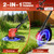 21V Electric Weed Wacker, Cordless String Trimmer with Battery and Charger, Weed Eaterr with 14" Cutting Width, Lawn Edger for Lawn, Garden, Yard(8Pcs Spool Line) (Red)