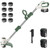 Cordless Weed String-Trimmers/Lawn Mower, 21V 3-in-1 with 8 Replace Auto Line Feed, Electric Grass Trimmer for Garden, Lawn, 120 Mins of Non-Stop