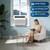 U-Shaped Window Air Conditioner, 12,000 BTU Window AC Unit Cools Up to 550 Sq. Ft for Bedroom/Living Room, Saddle AC Unit with Full Window View, Quiet & Energy Saving, Installation Kit Included