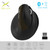 Delux M618 Mini Jet Black Wireless Mouse BT 4.0+2.4GHz dual mode Rechargeable Silent click Vertical Mice For PC