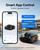 iGarden 4-in-1 Robotic Pool Cleaner, 3.6H Cordless Pool Vacuum for Inground & Above Ground Pools, Touchscreen & APP Control, Smart Navigation & Self-Parking, Cleaning Floor, Wall & Waterline, Black