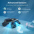 AIPER Scuba X1 Cordless Pool Robot with Powerful Suction, Double Filtration and Wireless Charging Dock, Floor/Wall/Waterline Cleaning, 185 Mins Runtime for Above & In-Ground Pools, Dark