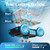 UBoter E10 Pool Vacuum,Cordless Robotic Pool Cleaner, Dual-Layer Filtration,Large Wheel for Flexible Movement, Enhanced Edge & Corner Cleaning,120-Min for Above-Ground & Flat-Bottom Pools to 860 Sq.Ft