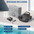 Garvee Cordless Robotic Pool Vacuum Cleaner with 130-Min Runtime, Self-Parking Technology for Above-Ground Pools up to 860 Sq.Ft, Efficient Filtration & Portable Design