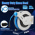 FIXFANS Pressure Washer Hose Reel with Hose, 1/4" × 100ft Retractable Power Washer Hose Reel, Heavy Duty Hose Reel Auto Rewind, Wall Mounted, 3600 PSI