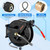 FIXFANS Pressure Washer Hose Reel with Hose for Hot and Cold Water, 3/8" X 50 FT Steel Auto-Retractable High Power Wash Hose Reel, Heavy Duty Hose Reel - Wire Braided Hose 4000 PSI, Black
