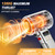 VortLab Car Dryer Air Blower & 730PRO Cordless Leaf Blower | 760CFM/220MPH Turbo Blower | 5 Speed Modes & Detachable Battery | Perfect for Yard Cleanup, Snow Removal & Car Drying (Gold Silver)