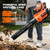 Decerk 21V Leaf Blower Cordless, Electric Snow Blowers with 2X 4.0Ah Battery, Lightweight Blower with Turbo Button, Variable Speed Dial, and Cruise Control for Sidewalks, Garages, Yards & Patios