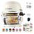 Non Toxic Air Fryer™ Pro | 9-in-1 Glass Air Fryer | Self-Cleaning | 5 Quart | Rotisserie and Tumbler | 400F Vortex For Even Cooking, BPA-Free Teflon Free, Recrisp, Roast, Bake, White