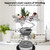 GarveeTech Garbage Disposal 1/2 HP, Continuous Feed Food Waste Disposer with Air Switch & Flange Seal, Stainless Steel Garbage Disposer, Compact Food Waste Grinder for Kitchen Sink, Grey