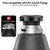 GarveeTech Garbage Disposal 1/2 HP, Continuous Feed Food Waste Disposer with Air Switch & Flange Seal, Stainless Steel Garbage Disposer, Compact Food Waste Grinder for Kitchen Sink, Grey