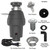 GarveeTech Garbage Disposal 1/2 HP, Continuous Feed Food Waste Disposer with Air Switch & Flange Seal, Stainless Steel Garbage Disposer, Compact Food Waste Grinder for Kitchen Sink, Grey