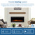 Touchstone Smart Electric Fireplace-The Sideline 60" Wide-in Wall Recessed - 30 Realistic Ember Color/Flame Options - 1,500W Heater