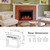 R.W.FLAME Electric Fireplace Insert, Realistic Log Recessed Electric Stove Heater, 4 Color Adjustable Flames, Timer