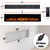 Westinghouse 74 Inch Electric Fireplace Heater, Compatible with Alexa & Google Home, Wall Mount or in-Wall Recessed Fireplace Insert
