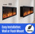 Westinghouse 74 Inch Electric Fireplace Heater, Compatible with Alexa & Google Home, Wall Mount or in-Wall Recessed Fireplace Insert
