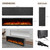 60 Inch Ultra-Narrow Bezel Electric Fireplace,Log & Crystal,Recessed/Wall Mounted,Dual Control,Remote & Touch