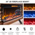 OKD 52" Electric Fireplace with Mantel, Freestanding Fireplace Heater TV Stand with 36" 3-Side Glass Insert for TVs Up to 65" with Storage Cabinet