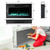 Electric Fireplace Insert 40 Inch, Wall Mounted, Remote Control, 12 Colors | Recessed Mount, 750/1500W, Timer, Adjustable Thermostat