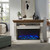 OKD 52 Inch Fireplace TV Stand with 36" 3-Sided Glass Electric Fireplace Heater for Living Room (Antique White)