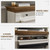 OKD 52 Inch Fireplace TV Stand with 36" 3-Sided Glass Electric Fireplace Heater for Living Room (Antique White)