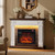 44 Inch Electric Fireplace Mantel with LED Farmhouse TV Stand, Stacked Stone Surround, 23" Insert, Freestanding Entertainment Center