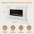 Modern Ember Patton White Mantel Package 64" W x 42" H with 42 Inch Electric Fireplace - 5 Flame Colors, 10 Ember Bed Colors