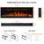 Smart 50 inch WiFi-Enabled Electric Fireplace Inserts, Wall Mount & in Wall recessed Fireplace Heater, w/Realistic Log &Crystals