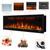 Smart 50 inch WiFi-Enabled Electric Fireplace Inserts, Wall Mount & in Wall recessed Fireplace Heater, w/Realistic Log &Crystals