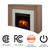 Real Flame Brooks 64” Grand Electric Fireplace with Mantel for Living Room or Bedroom, Replaceable Fireplace Insert Heater