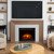 Real Flame Brooks 64” Grand Electric Fireplace with Mantel for Living Room or Bedroom, Replaceable Fireplace Insert Heater