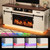Jocoevol 70'' Fireplace TV Stand with 36‘’ Electric Fireplace, Tall Farmhouse TV Stand for 65/75 Inch TV  with 2 Drawers