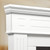 ZAFRO 43 Inch Corner Fireplace TV Stand with Mantel - Electric Fireplace Heater, Wooden Entertainment Center