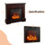 COSTWAY 32-inch Electric Fireplace with Mantel, 1400W Freestanding Fireplace Heater with Remote Control, Thermostat, 6H Timer